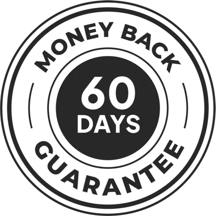 AlkaLean 60 day money-back guarantee badge